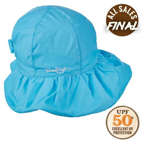 Kids Ruffled Microfiber Beach Hat - All Sales Final