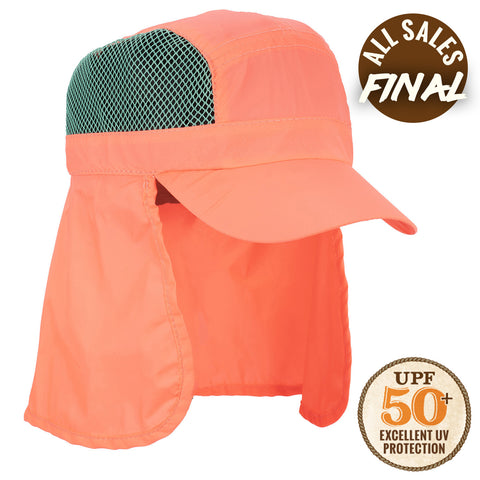 Nylon & Mesh Sun Shield Beach Hat - All Sales Final