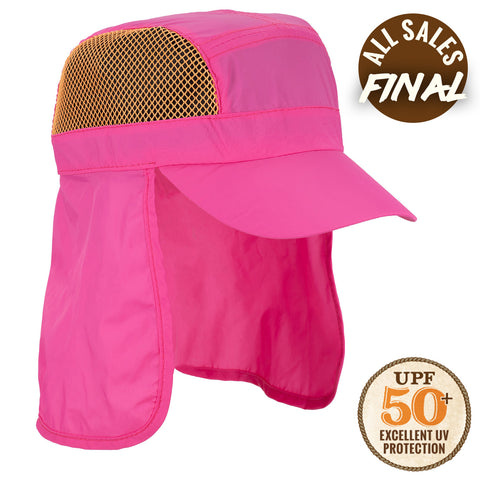 Nylon & Mesh Sun Shield Beach Hat - All Sales Final