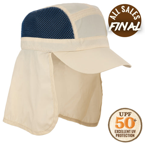 Nylon & Mesh Sun Shield Beach Hat - All Sales Final