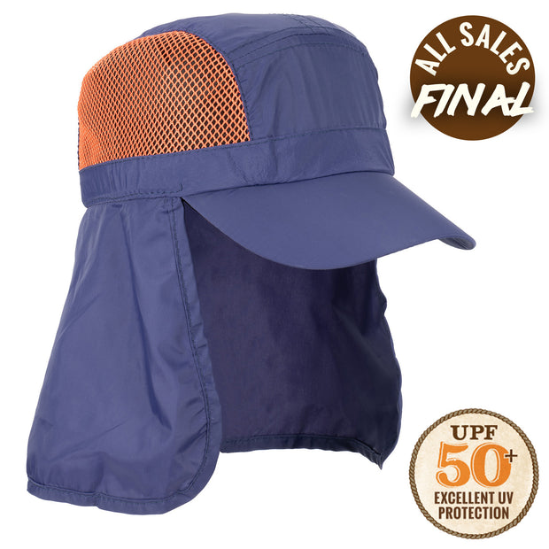 Nylon & Mesh Sun Shield Beach Hat - All Sales Final