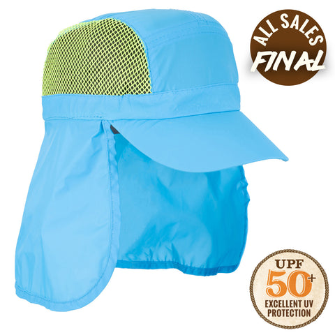 Nylon & Mesh Sun Shield Beach Hat - All Sales Final