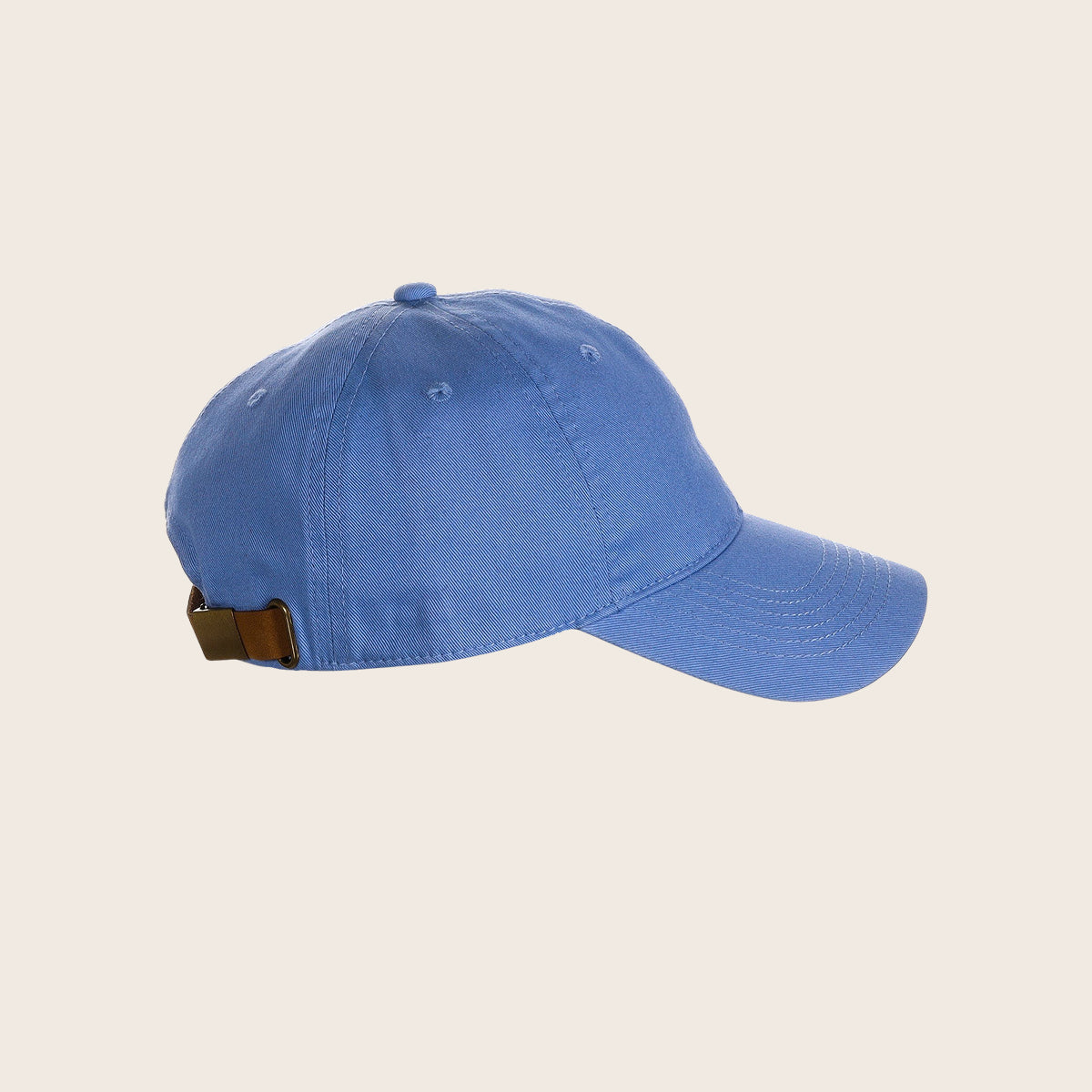 Cotton Unstructured Leather Backstrap Baseball Cap