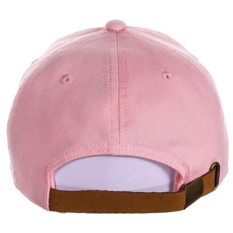 Cotton Unstructured Leather Backstrap Baseball Cap