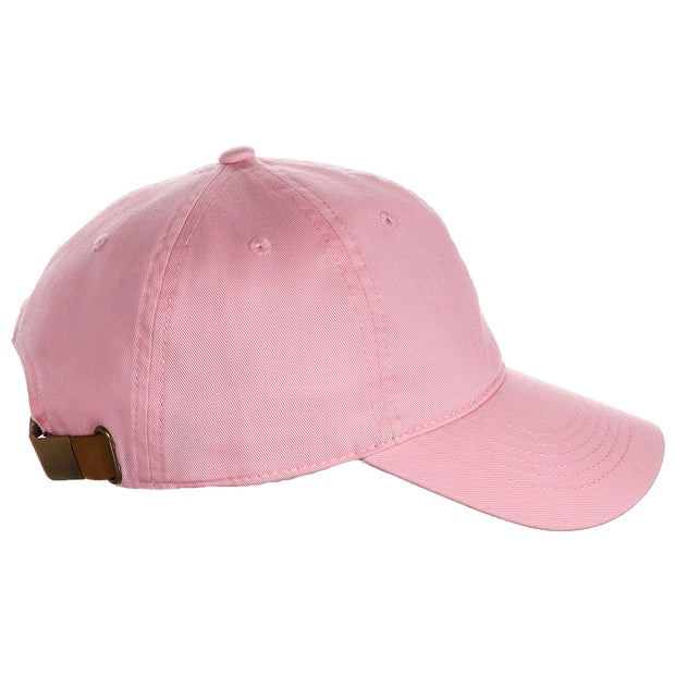 Cotton Unstructured Leather Backstrap Baseball Cap