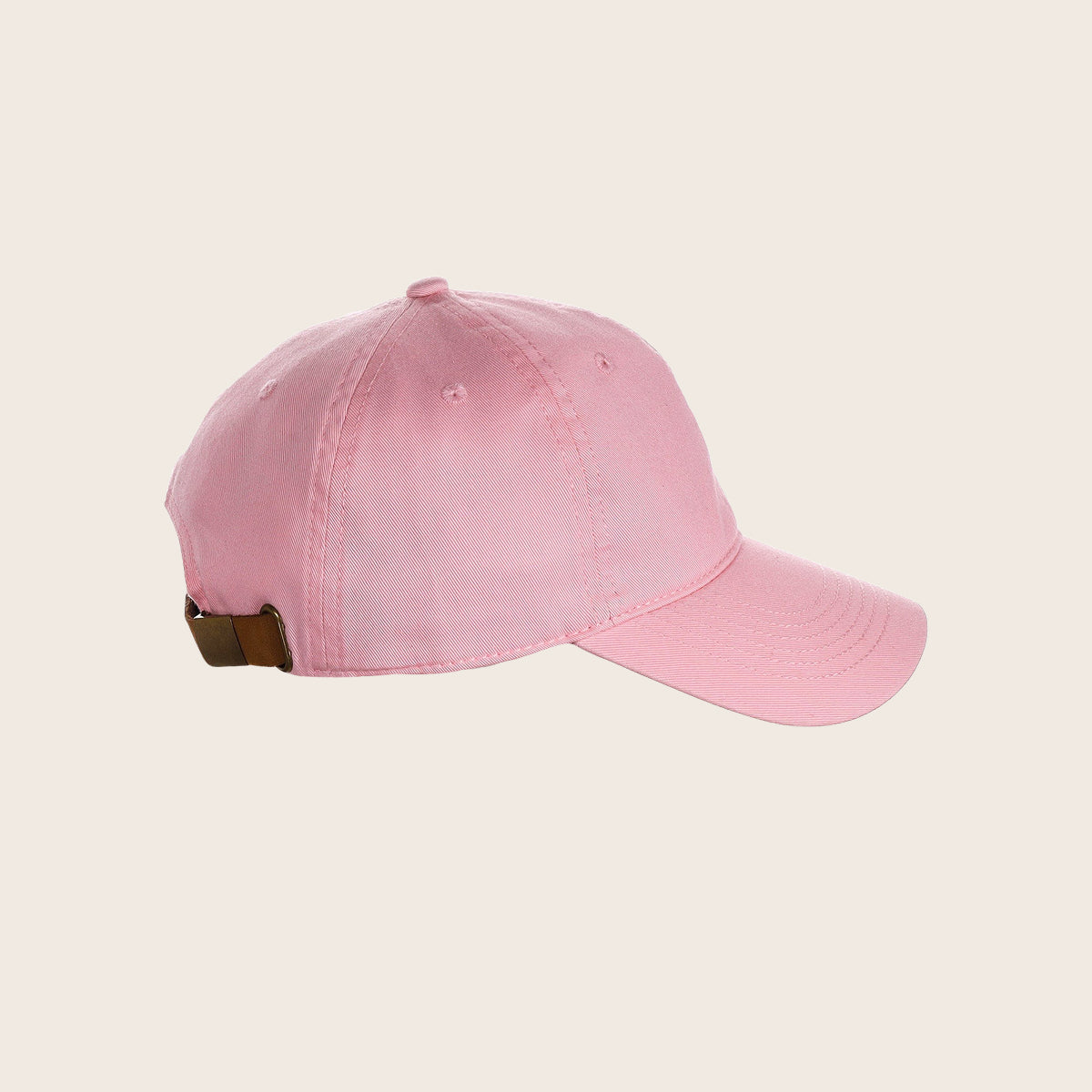 Cotton Unstructured Leather Backstrap Baseball Cap