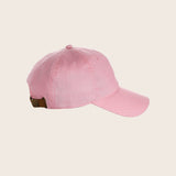 Cotton Unstructured Leather Backstrap Baseball Cap