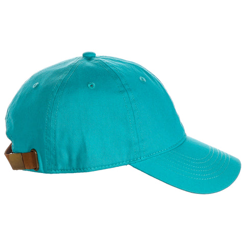 Cotton Unstructured Leather Backstrap Baseball Cap