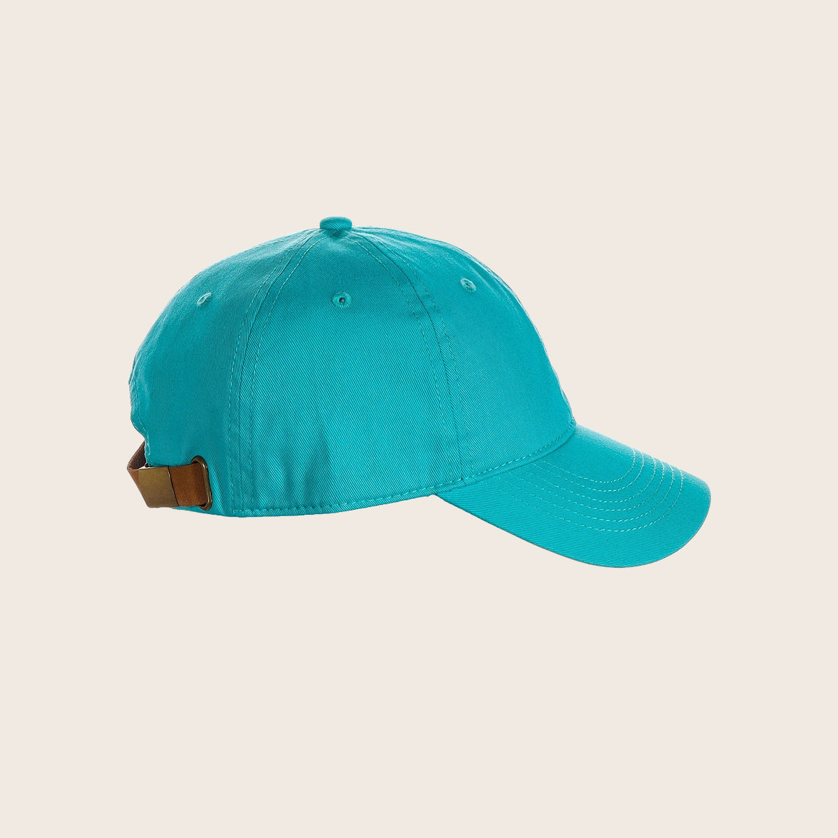 Cotton Unstructured Leather Backstrap Baseball Cap