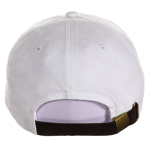 Cotton Unstructured Leather Backstrap Baseball Cap