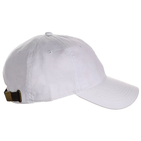 Cotton Unstructured Leather Backstrap Baseball Cap