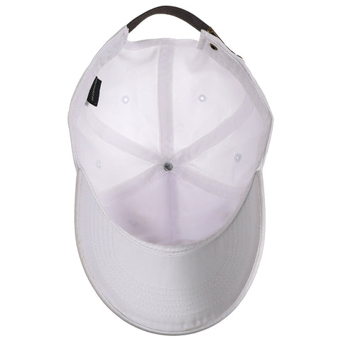 Cotton Unstructured Leather Backstrap Baseball Cap