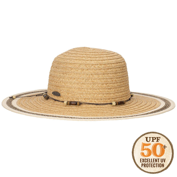Paper Braid Wooden Beads Sun Hat – Panama Jack®