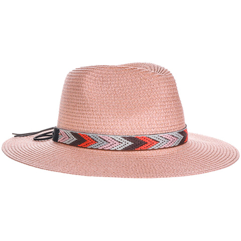 Woven Aztec Band Paper Braid Safari Hat