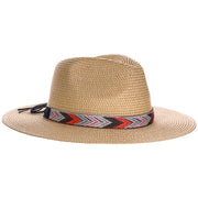 Woven Aztec Band Paper Braid Safari Hat