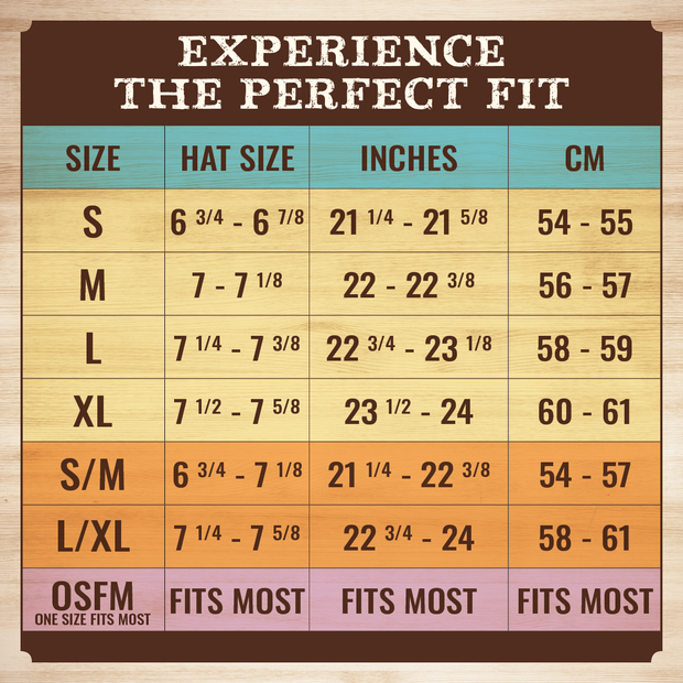 Boonie hot sale hat sizing