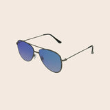 Matte Gunmetal Aviator Sunglasses