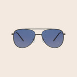 Matte Gunmetal Aviator Sunglasses