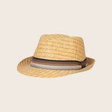 Matte Toyo Stripe Band Fedora Hat