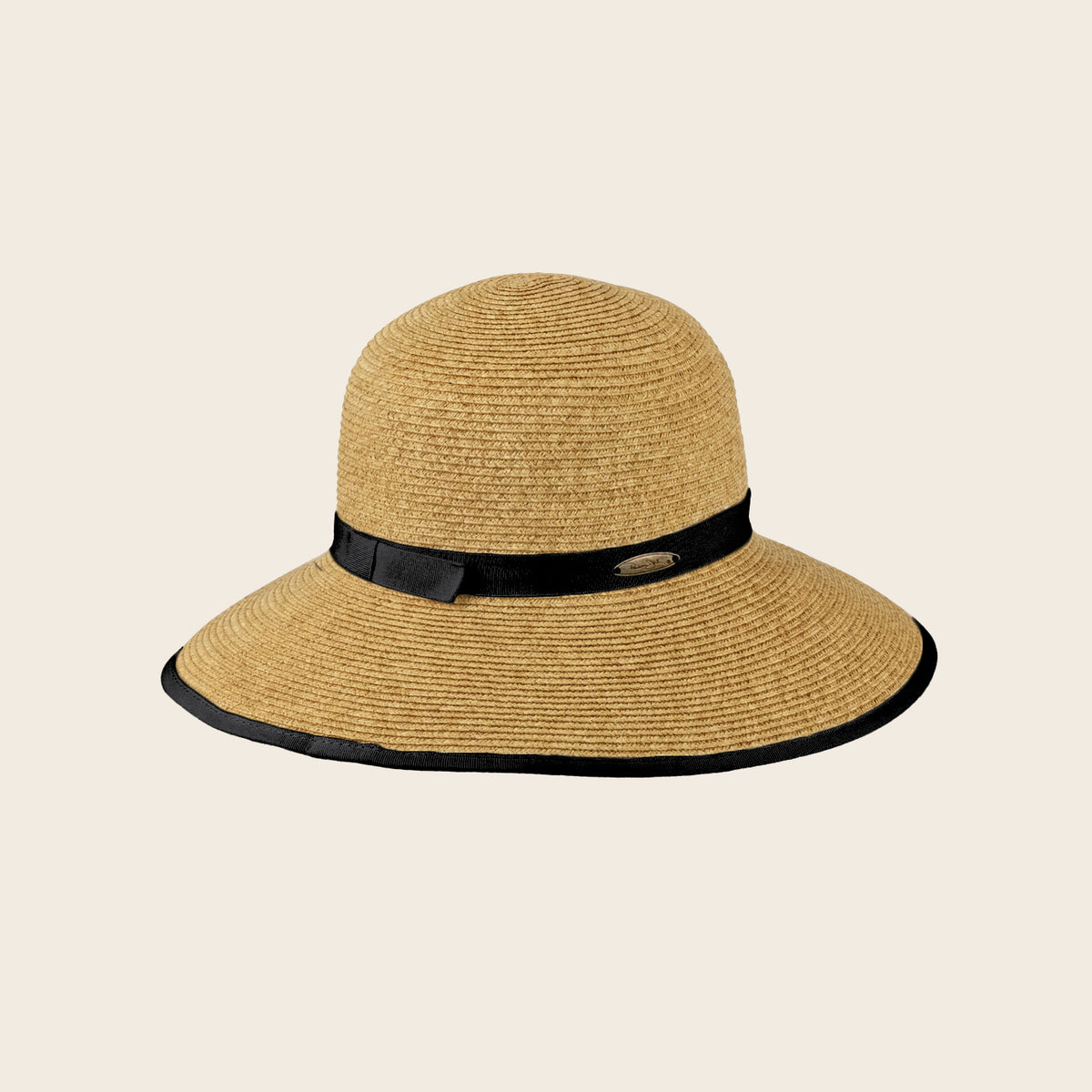 PANAMA JACK Tan Straw Hat with Black Band Dos Sombras Safari Sun Hat – Panama Jack® main image 3