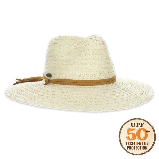 Panama Jack Women's Sun Hat - Paper Braid Straw, Safari, 3 1/2 Big Brim (Natural)