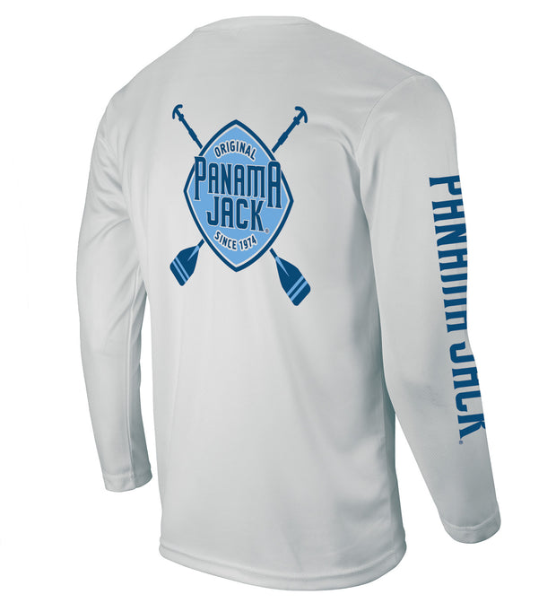 Coastal White Men's Long Sleeve Quickdry Fishing Shirt - Tuna Large