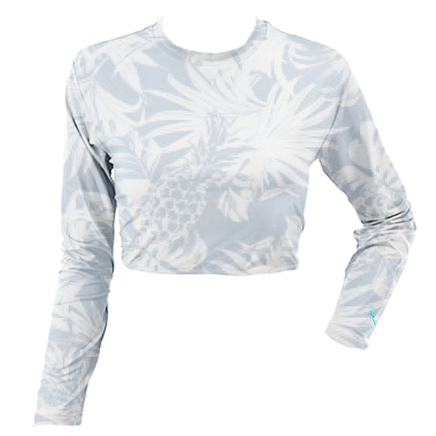 Women's Cropped Long-Sleeve Performance Fit UPF 35+ Rashguard