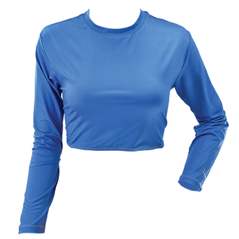 Women's Cropped Long-Sleeve Performance Fit UPF 35+ Rashguard