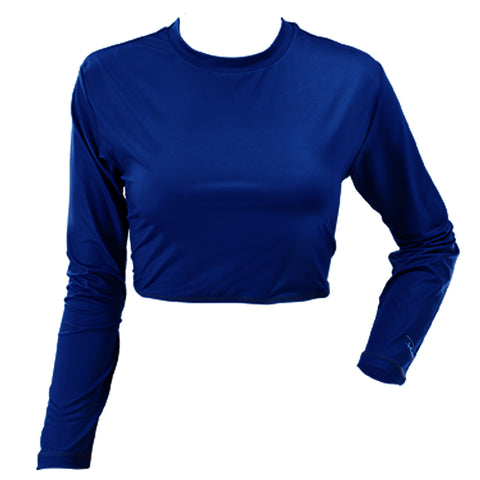 Women's Cropped Long-Sleeve Performance Fit UPF 35+ Rashguard