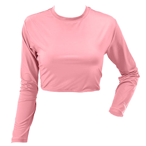 Women's Cropped Long-Sleeve Performance Fit UPF 35+ Rashguard