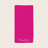 Embroidered Signature Velour Beach Towel