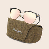 Premium Polarized Gold Mirror Club Sunglasses