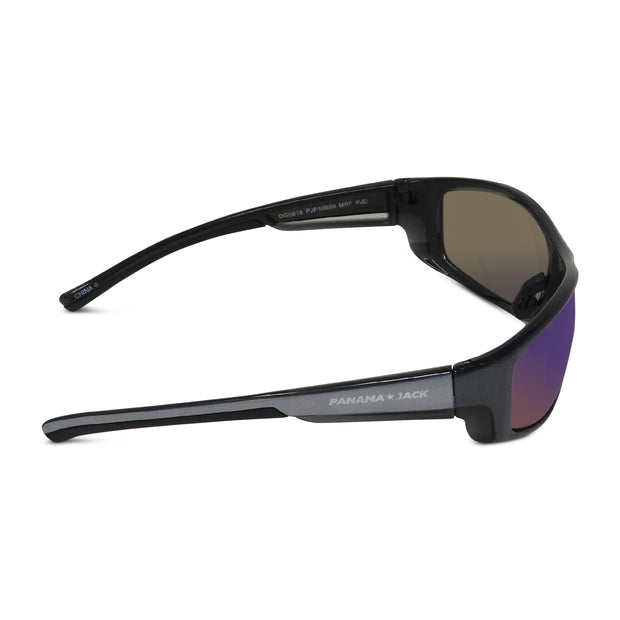 Panama Jack POLARIZED Black w Blue Mirr Lenses Sunglasses 100%UV  43710SPO999 PJD