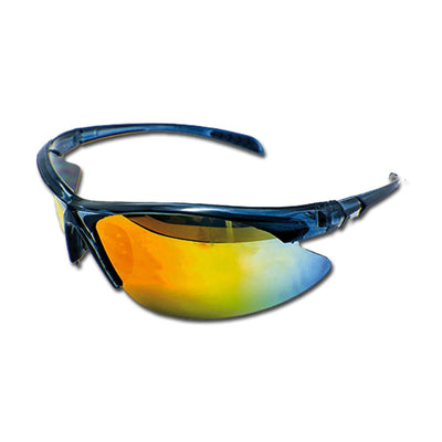 Panama Jack Mens Blue Mirror Lens Sports Sunglasses (1698) 100% UVA & UVB  Protection + Free Cleaning Cloth