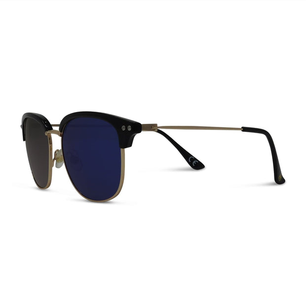 Polarized Classic Club Sunglasses (Shiny Black/Gold)