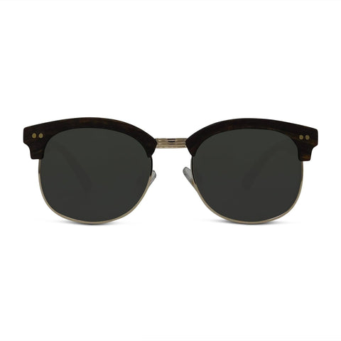 Classic Faux Wood Grain Club Sunglasses