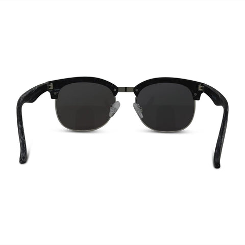 Classic Faux Wood Grain Club Sunglasses