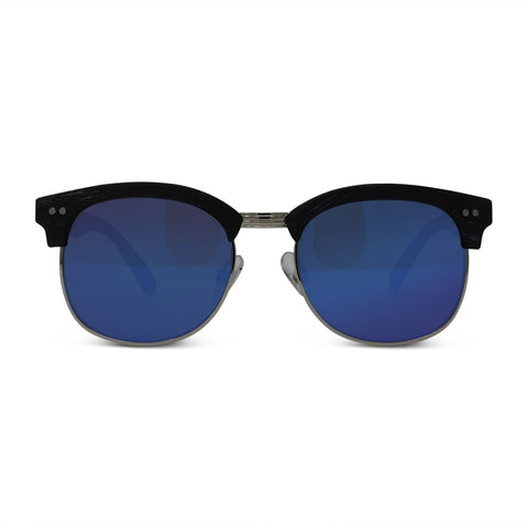 Classic Faux Wood Grain Club Sunglasses