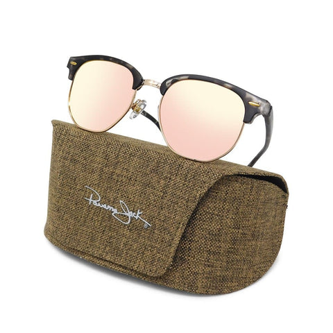 Premium Polarized Gold Mirror Club Sunglasses