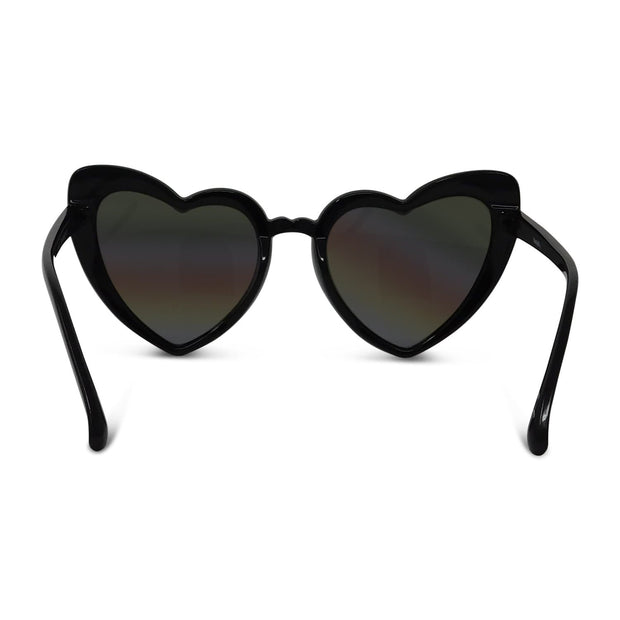 Shiny Heart-Shaped Surf Sunglasses