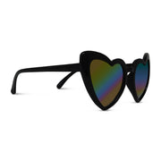 Shiny Heart-Shaped Surf Sunglasses