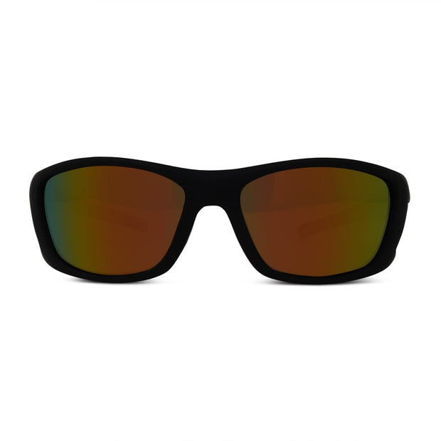Polarized Sport Wrap Flash Sunglasses (Gradient Gray)