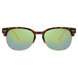 Polarized Tort Half-Rim Club Sunglasses