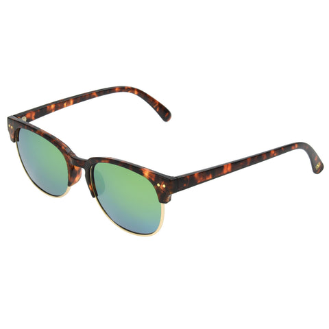 Polarized Tort Half-Rim Club Sunglasses