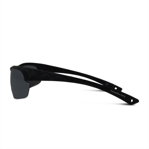 Polarized Floating Semi-Rimless Camo Blade Sunglasses