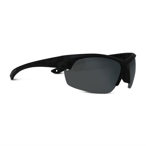 Polarized Floating Semi-Rimless Camo Blade Sunglasses