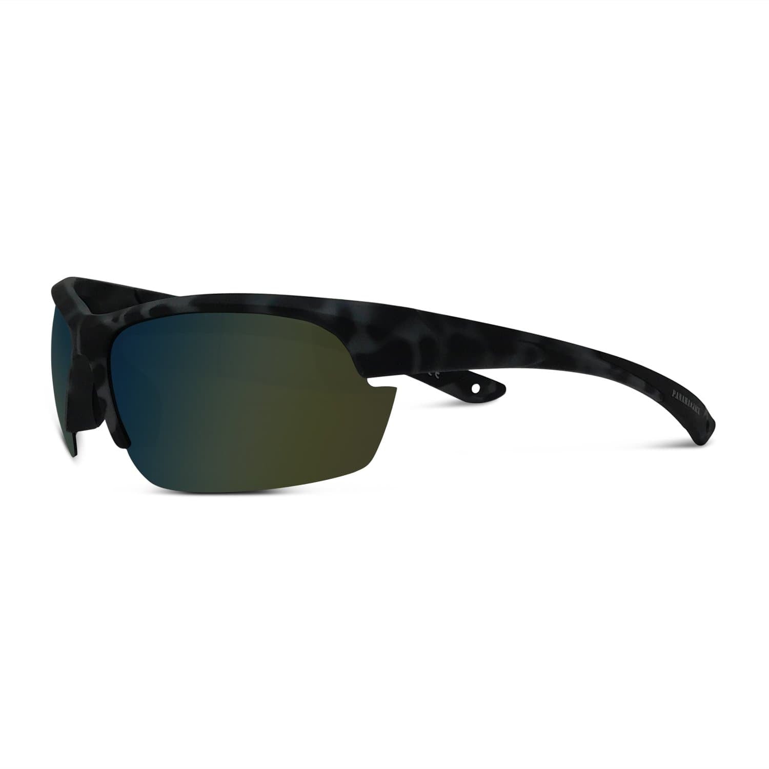Polarized Floating Semi-Rimless Camo Blade Sunglasses