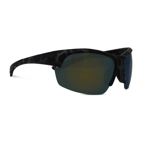 Polarized Floating Semi-Rimless Camo Blade Sunglasses