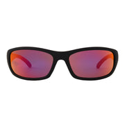 Polarized Red Mirror Wrap Sunglasses