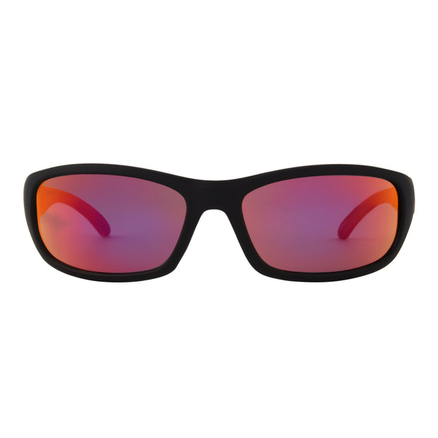 Polarized Red Mirror Wrap Sunglasses